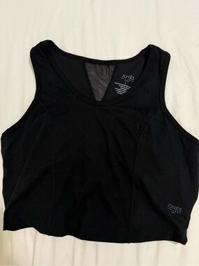 Jones New York Black Cropped Athletic Tank